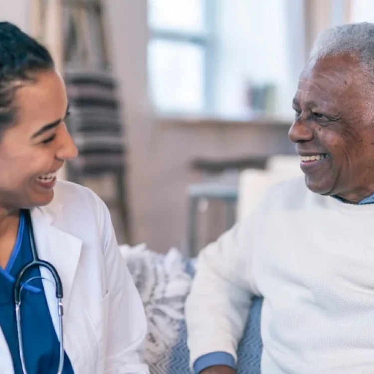 female-doctor-meeting-with-senior-patient-in-his-home-picture-id1208245030